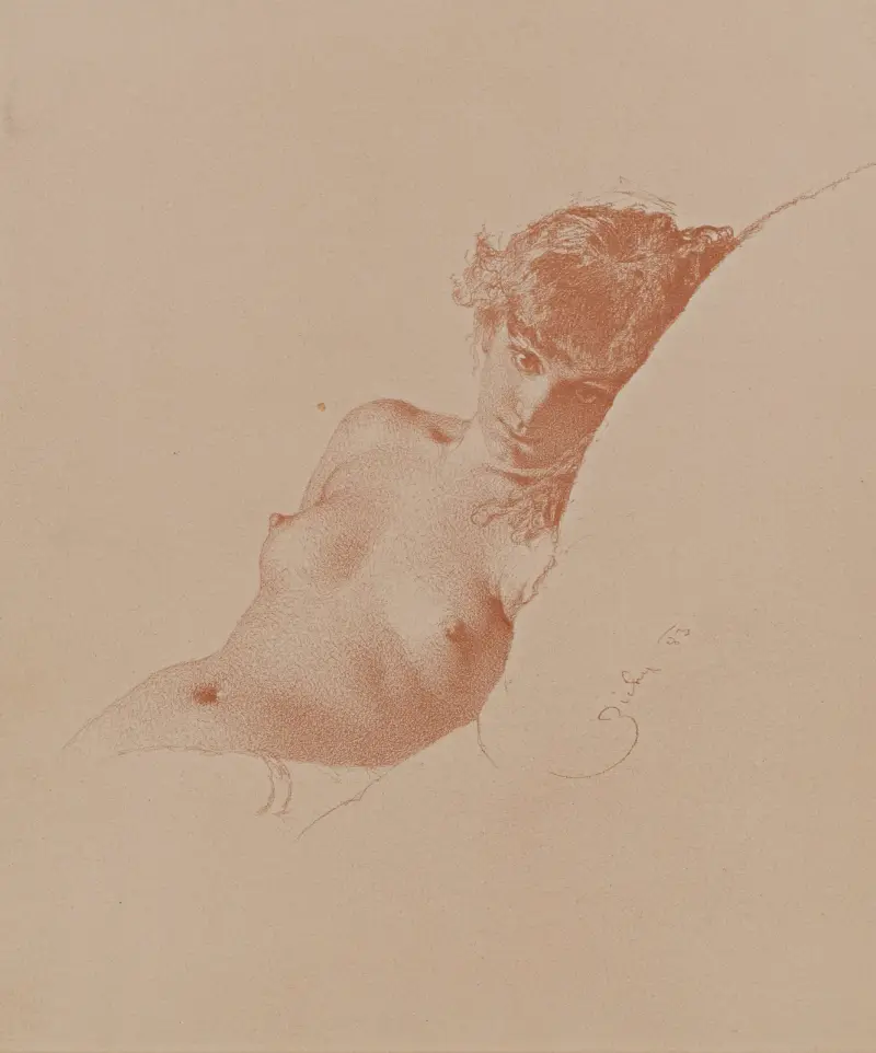 Nude Print – nr 6 av Mihály Zichy