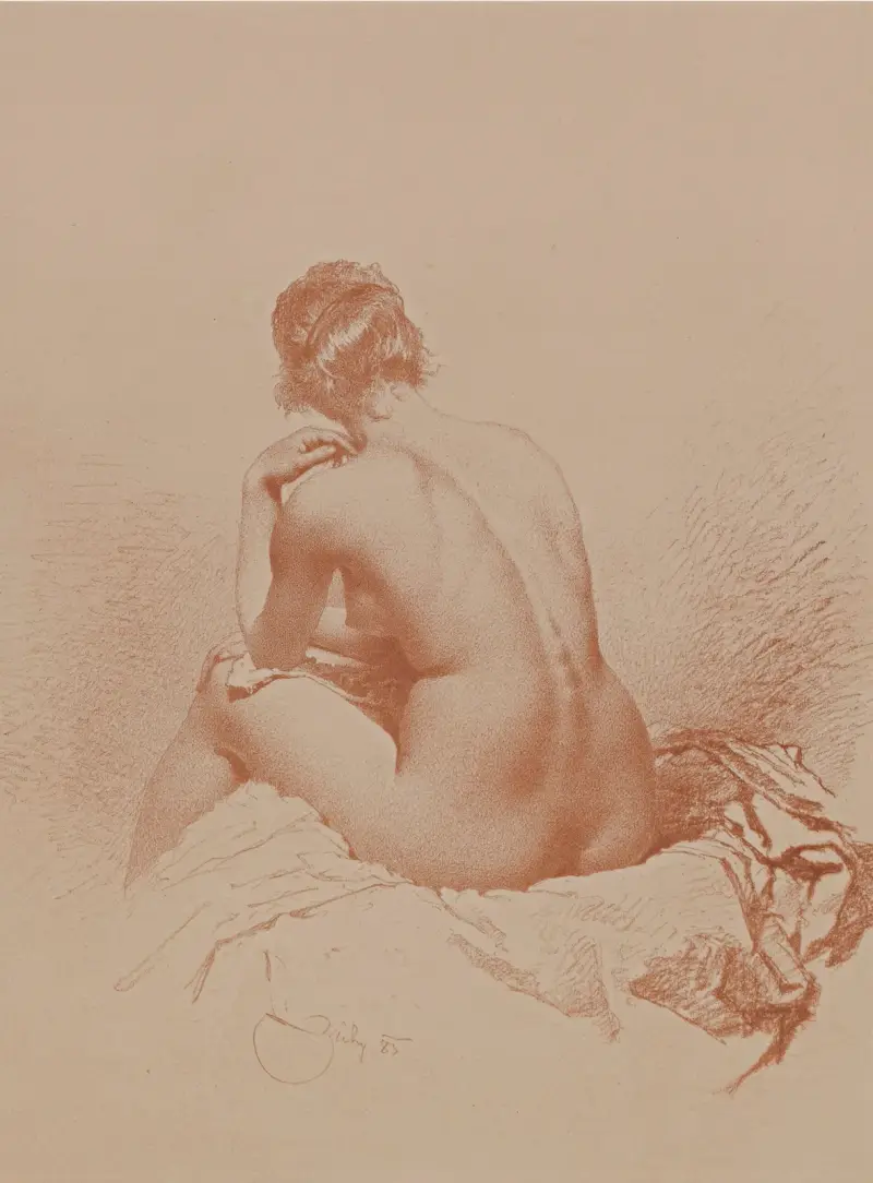 Nude Print – nr 7 av Mihály Zichy