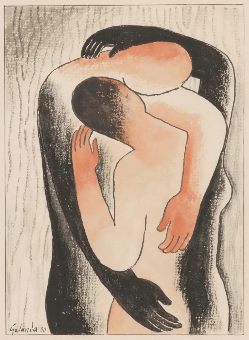Umarmung, 1930 – Nr. 1 von Mikuláš Galanda