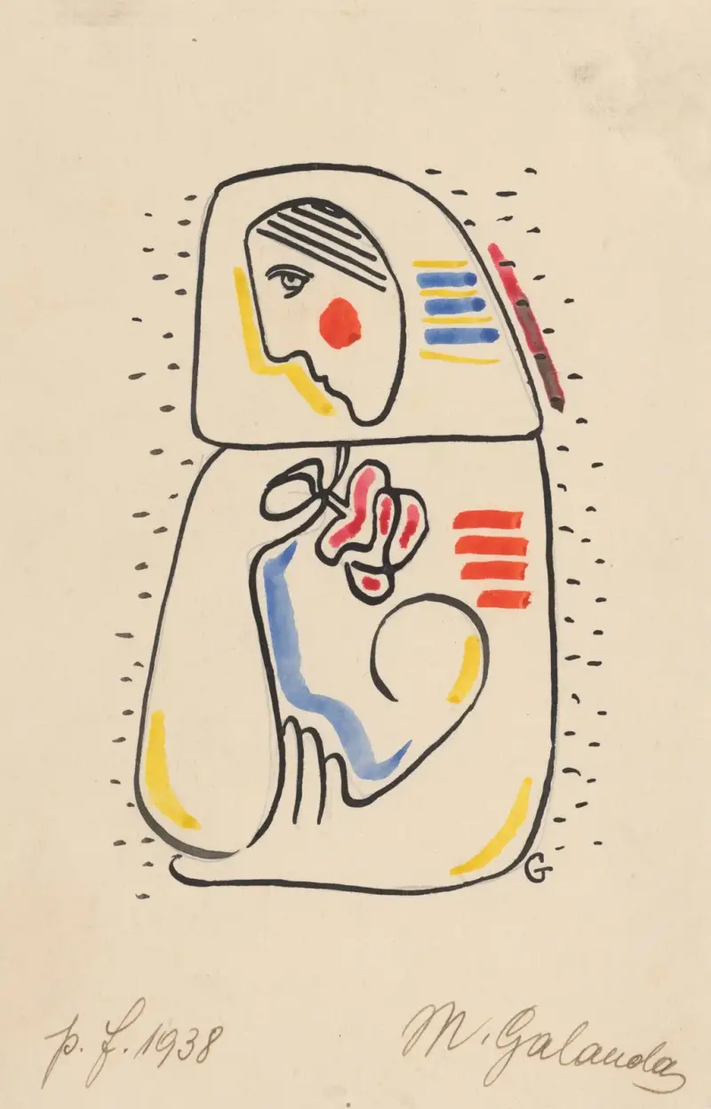 Mother (Mother with a Child and a Flower) von Mikuláš Galanda