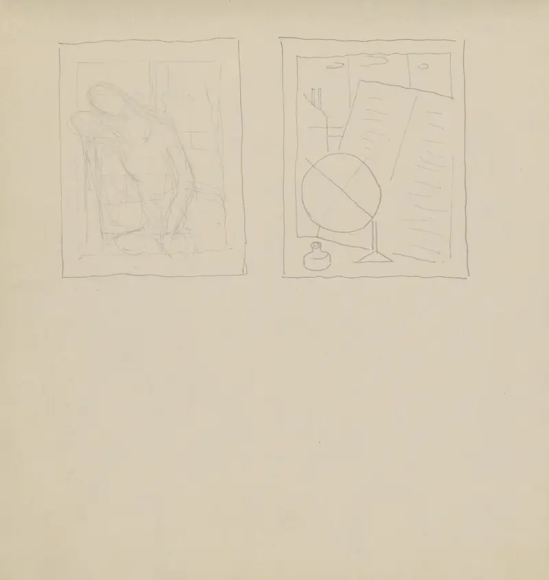 Skicář s různými studiemi, 1929 – č. 8, Mikuláš Galanda