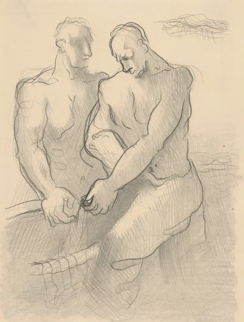 Two Fishermen von Mikuláš Galanda