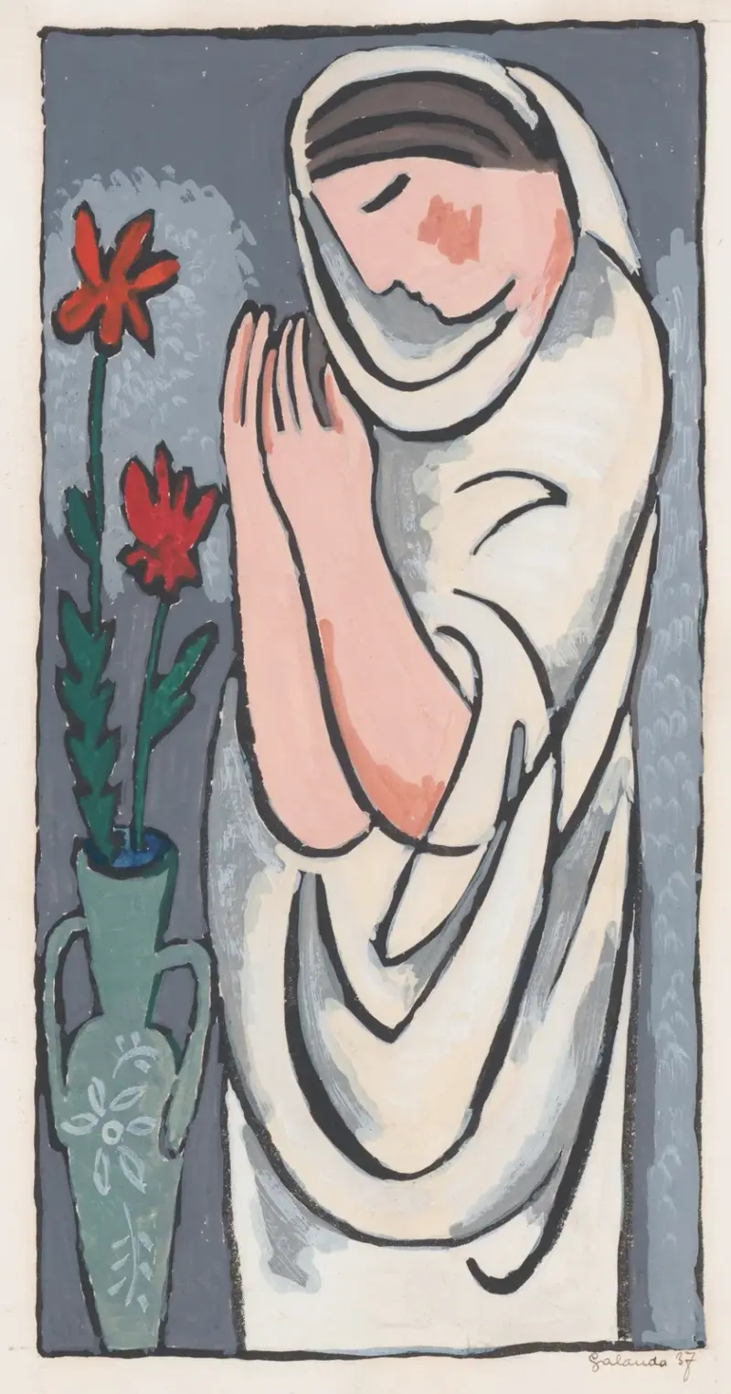 Kvinna och blomma av Mikuláš Galanda