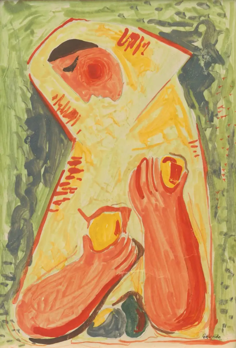 Frau mit Früchten von Mikuláš Galanda