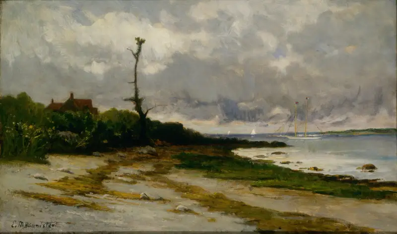 Landskap nära Newport, R. I. av Edward Mitchell Bannister