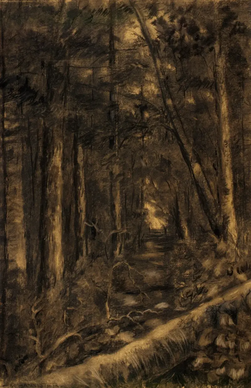 Landschaft mit Weg durch den Wald von Edward Mitchell Bannister