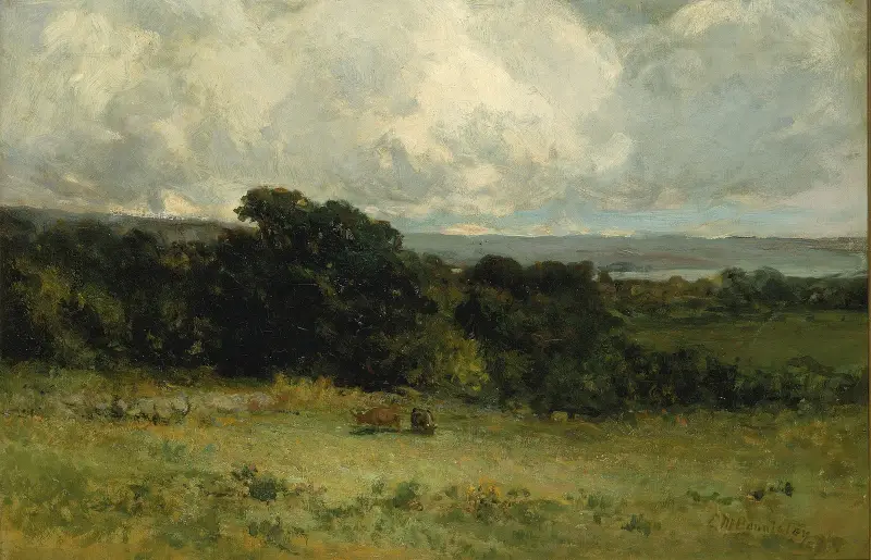 Ljuvliga betesmarker av Edward Mitchell Bannister