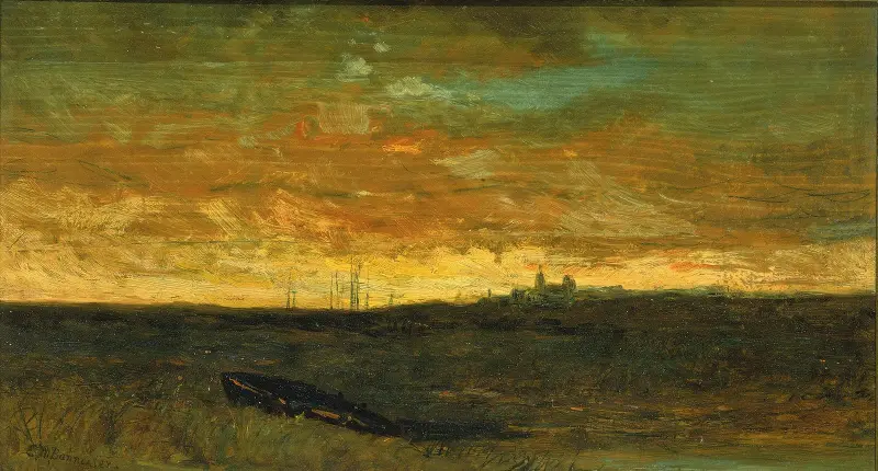 Sonnenuntergangsszene von Edward Mitchell Bannister