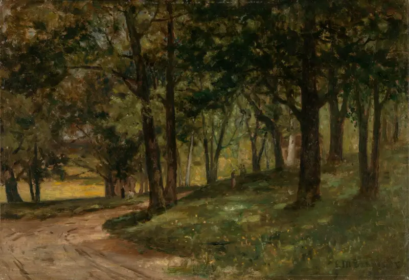 Untitled (landscape with trees) av Edward Mitchell Bannister