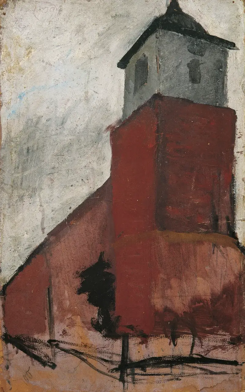 Church in Worpswede av Paula Modersohn-Becker