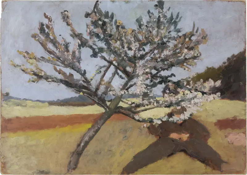 Muž ležící pod kvetoucím stromem, Paula Modersohn-Becker