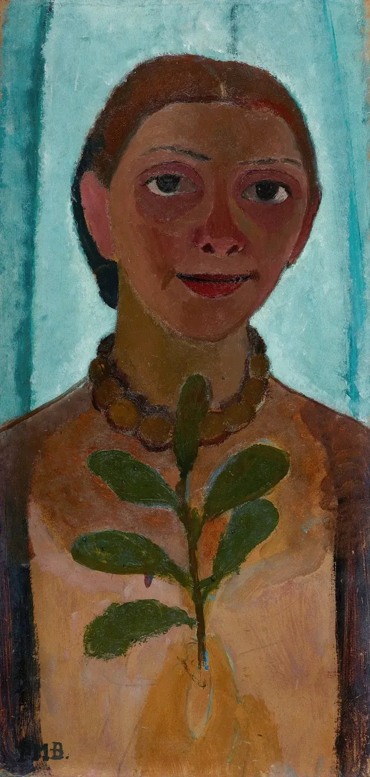 Selbstbildnis mit Kamelienzweig von Paula Modersohn-Becker
