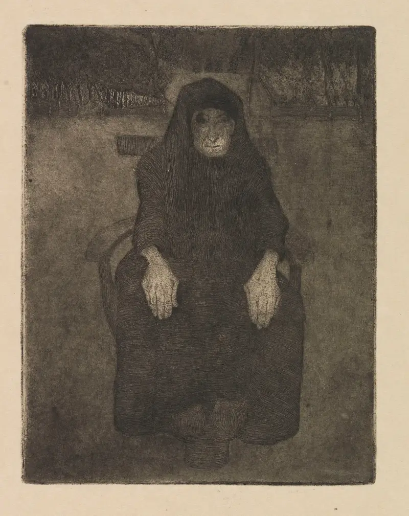 Siedząca staruszka, 1902 – nr 2, Paula Modersohn-Becker