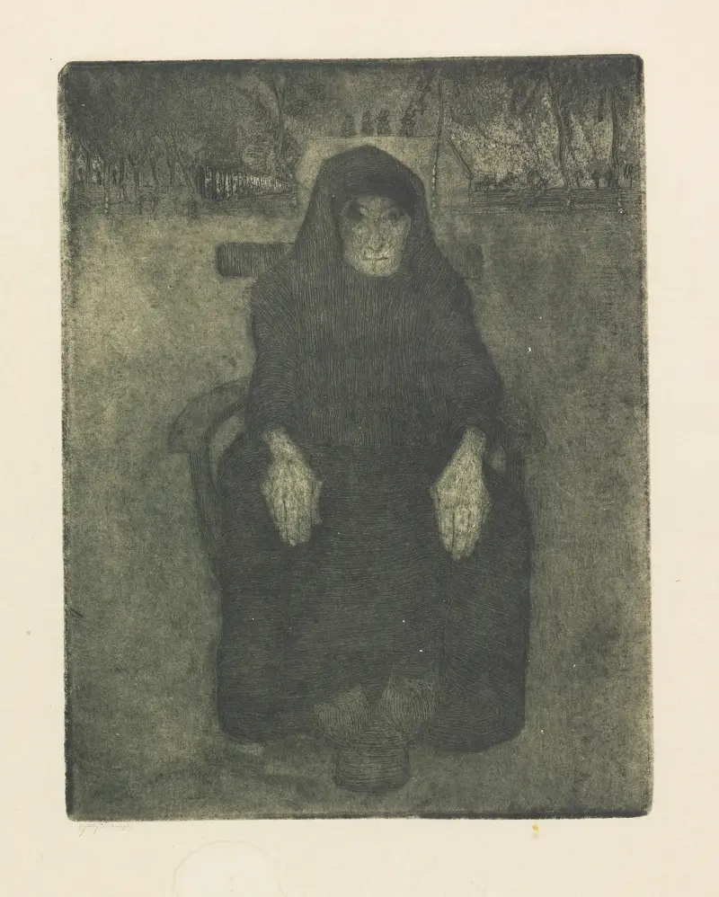 Siedząca staruszka, 1902 – nr 1, Paula Modersohn-Becker