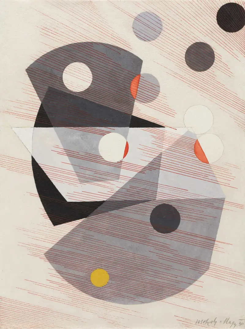 Graue Überlagerungen von László Moholy-Nagy