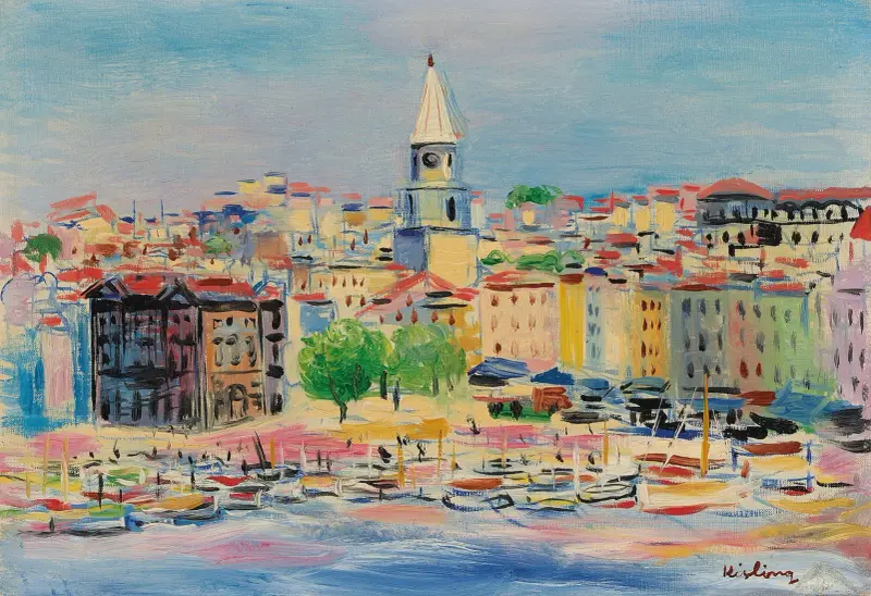Der Hafen von Marseille von Moïse Kisling