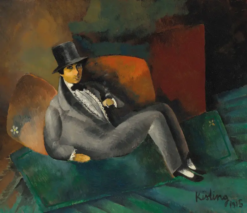 Portrait de Francis de Miomandre av Moïse Kisling