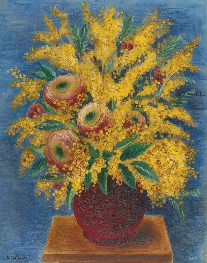 Rosen und Mimosen von Moïse Kisling