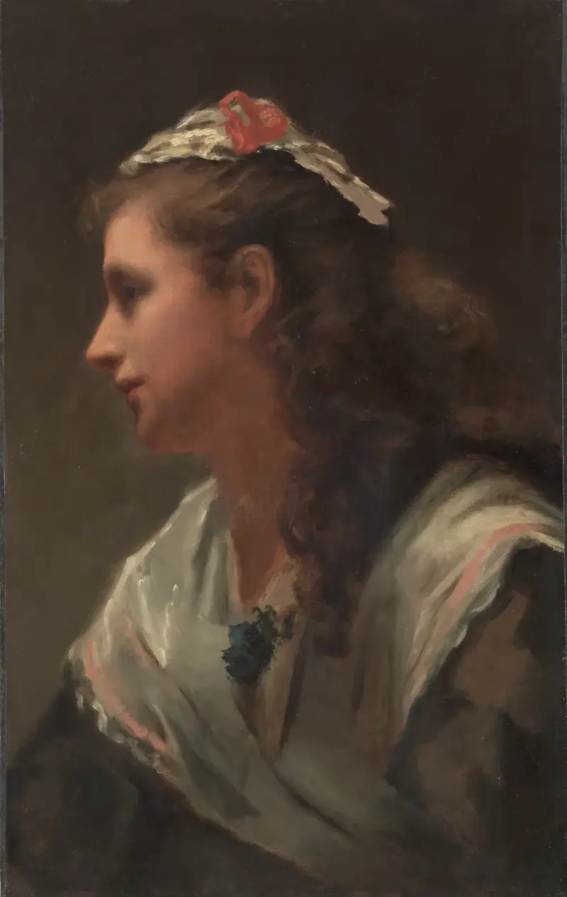 His First Model-Miss Russell av William Morris Hunt