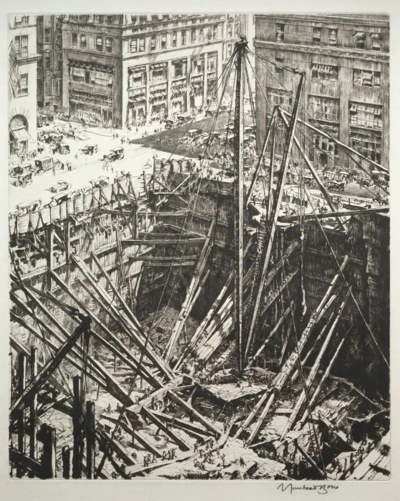 Wykopaliska na Manhattanie, Muirhead Bone