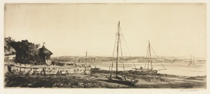 Nära Chichester, Sussex av Muirhead Bone