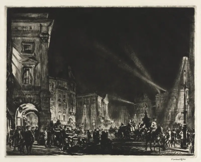 Piccadilly Circus, Muirhead Bone