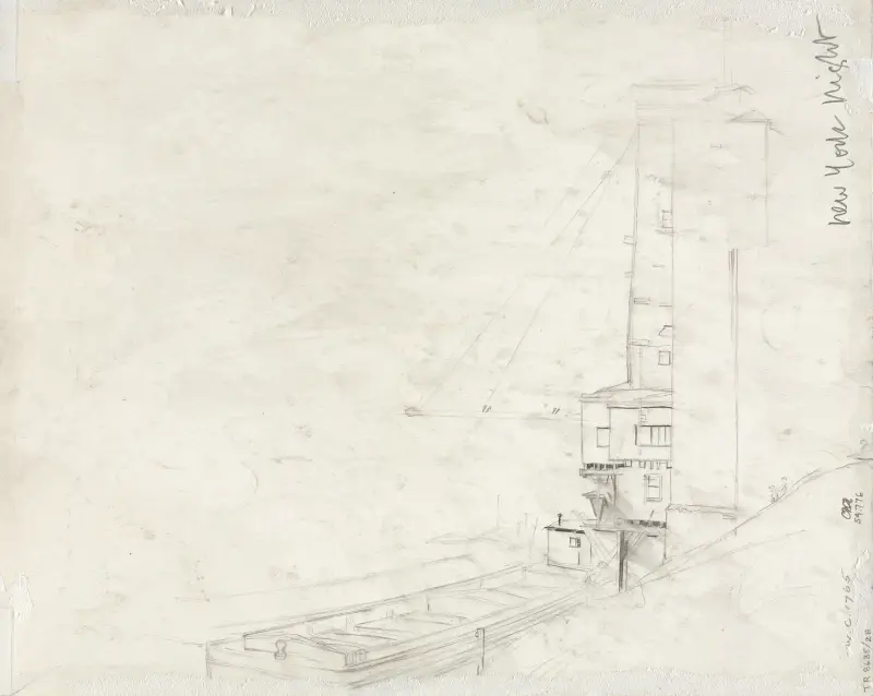 Studie für New York Night von Muirhead Bone