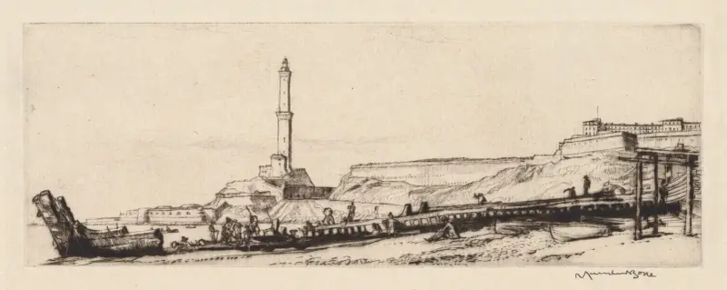Latarnie morskie w Genui, Muirhead Bone
