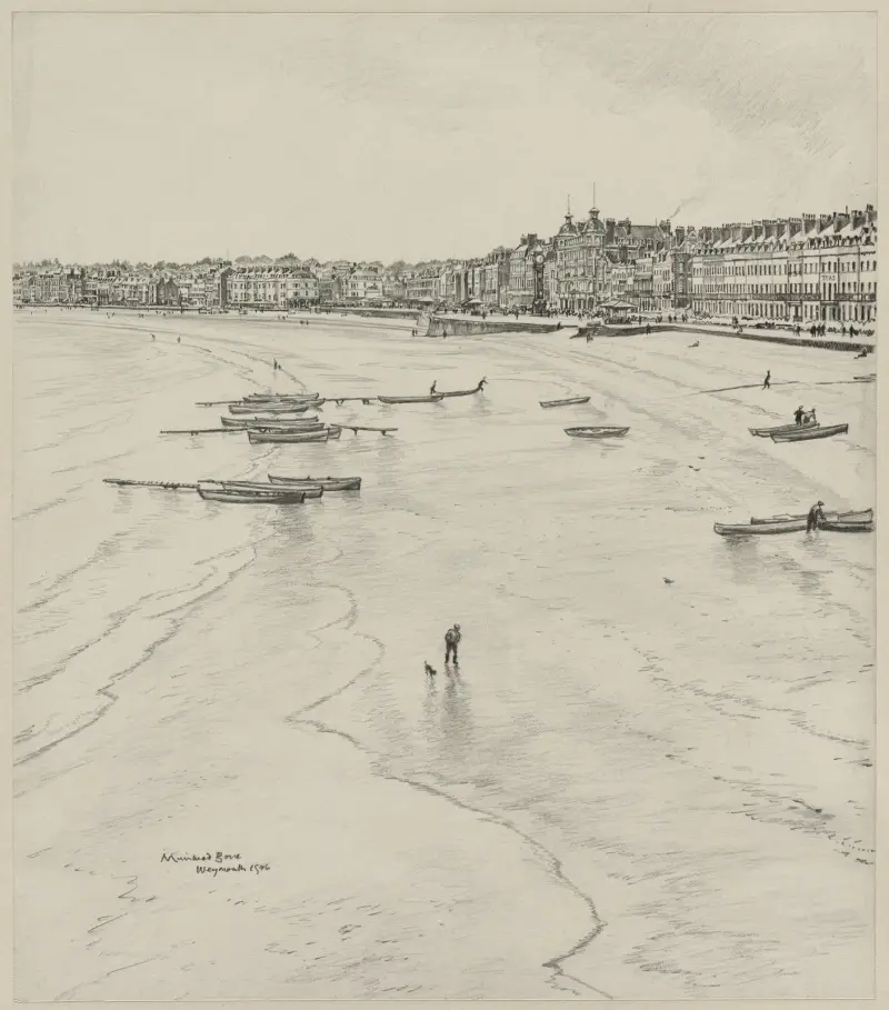 Weymouth Bay, The Off Season av Muirhead Bone