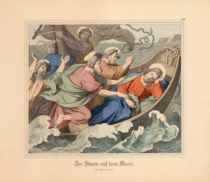 Der Sturm auf dem Meere av Johann Nepomuk Heinemann