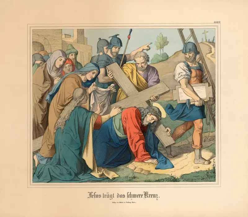 Jesus trägt das Schwere Kreuz av Johann Nepomuk Heinemann