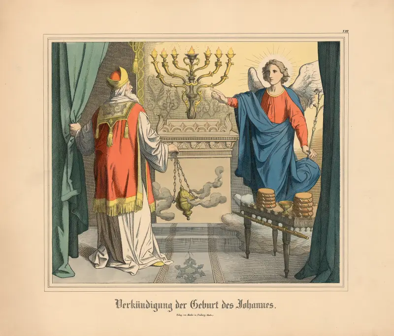 Verkündigung der Geburt des Johannes av Johann Nepomuk Heinemann