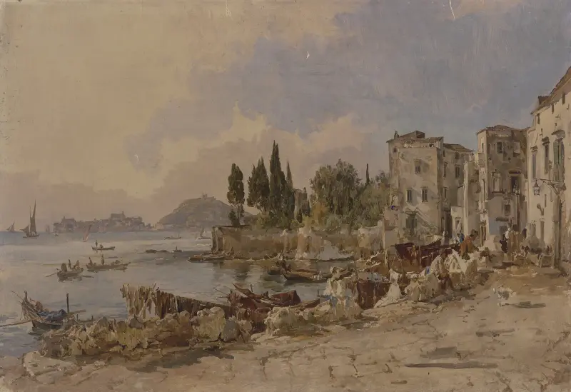 Molo di Gaeta av Johann Nepomuk Rauch