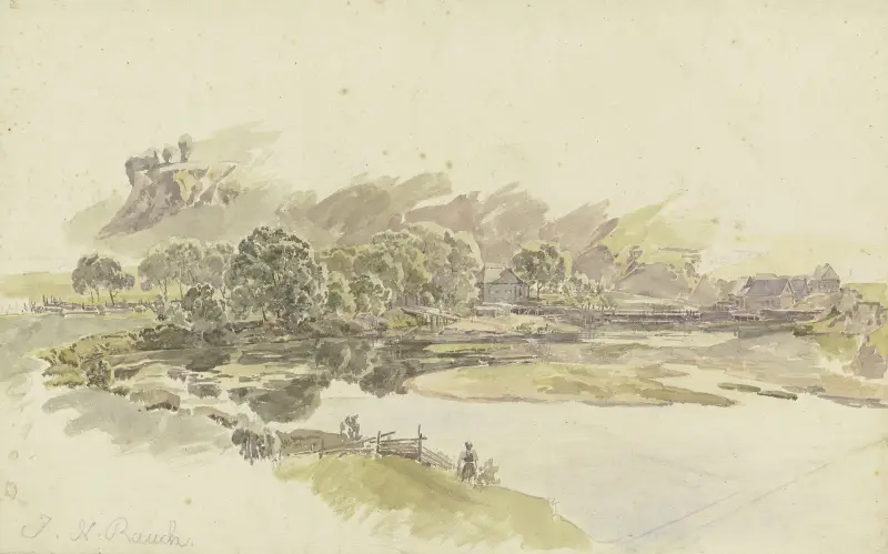Russische Flusslandschaft von Johann Nepomuk Rauch