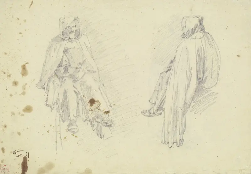Zwei sitzende russische Bauern av Johann Nepomuk Rauch