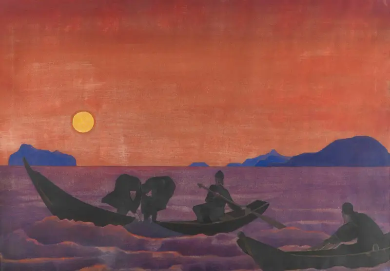 And We Continue Fishing From The Series Sancta av Nicholas Roerich