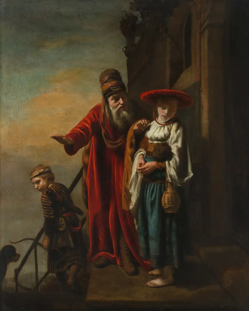 Abraham avvisar Hagar och Ismael av Nicolaes Maes