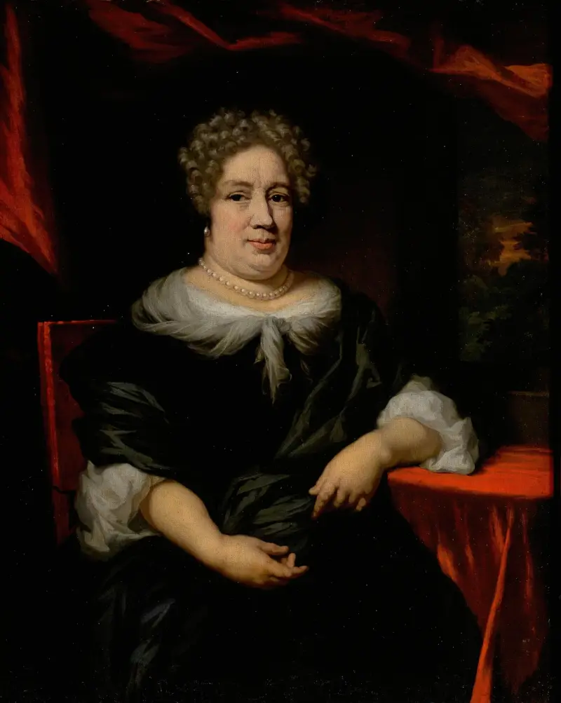 Porträtt av en dam av Nicolaes Maes