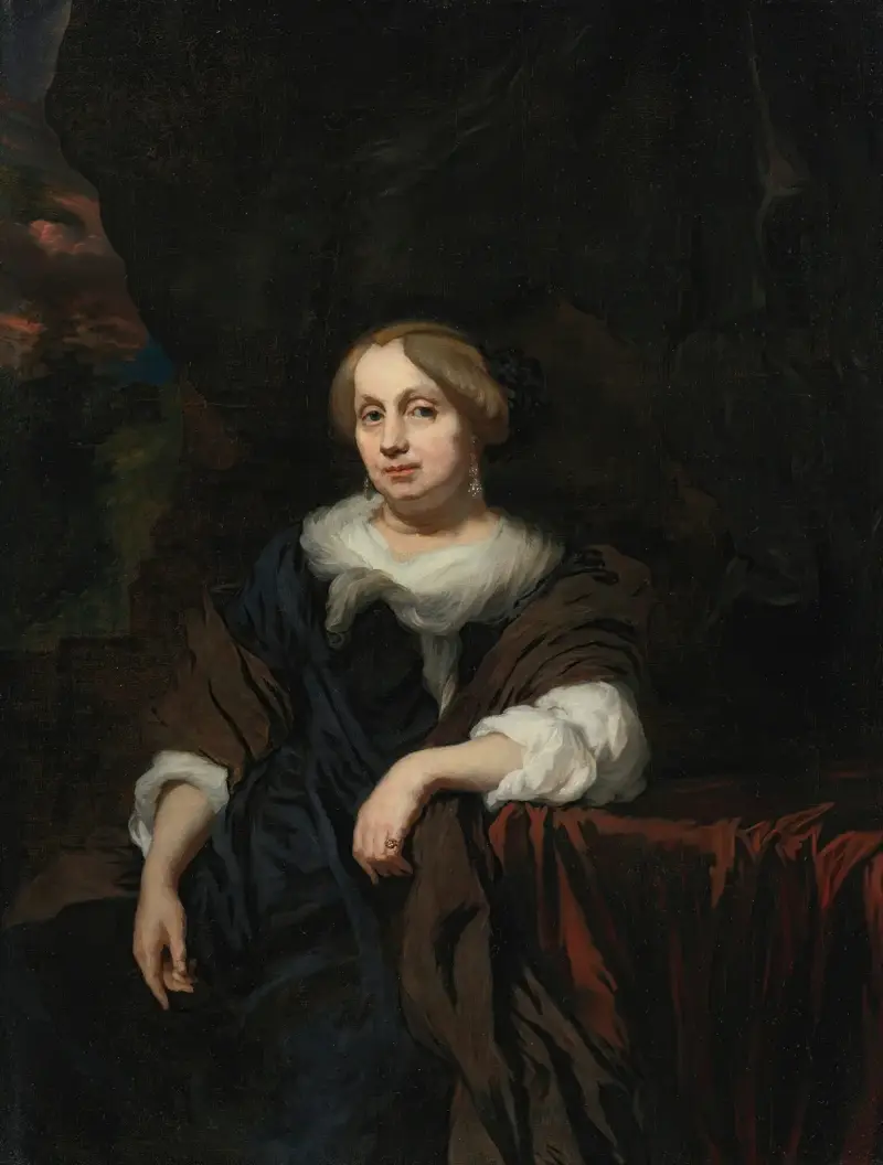Portrait of a lady av Nicolaes Maes