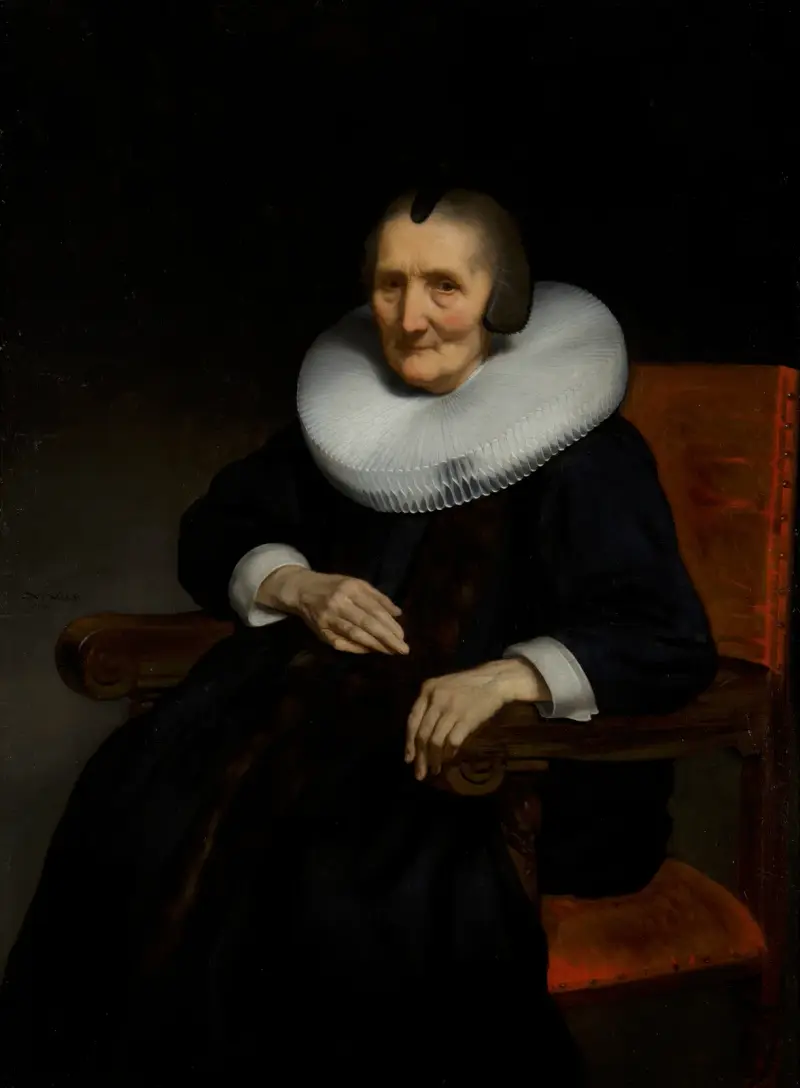 Porträtt av Margaretha de Geer (1583–1672) av Nicolaes Maes