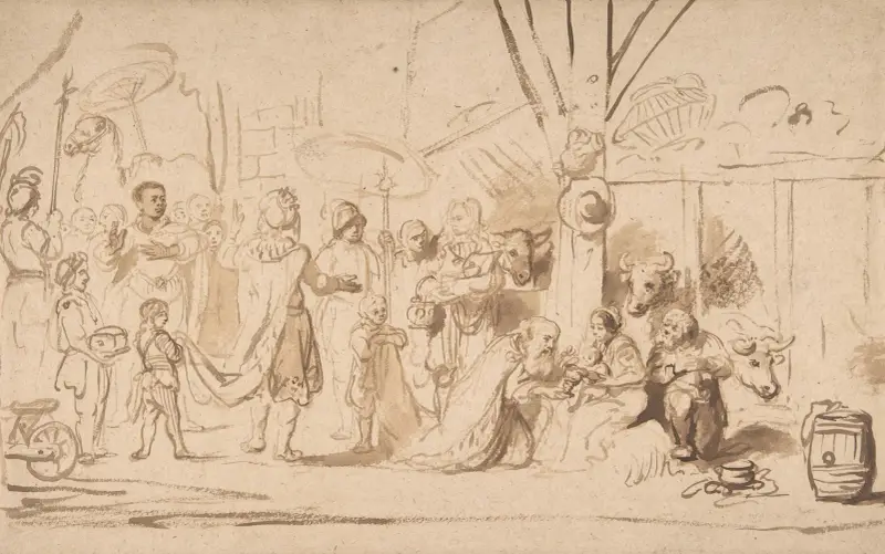 The Adoration of the Magi av Nicolaes Maes