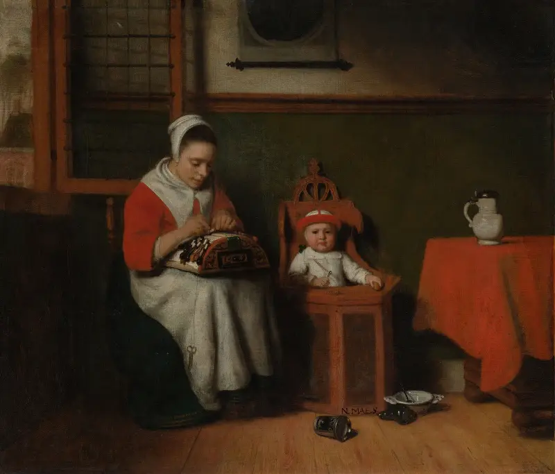 Krajkářka, Nicolaes Maes