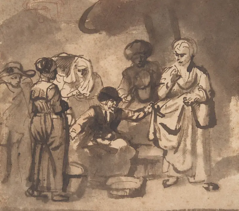 Die zankende Fischerfrau von Nicolaes Maes