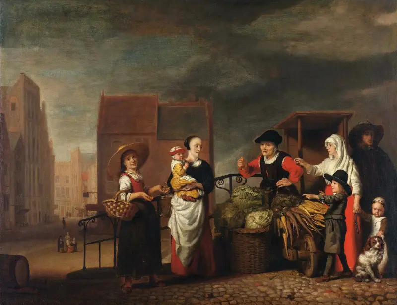 Gemüsemarkt von Nicolaes Maes