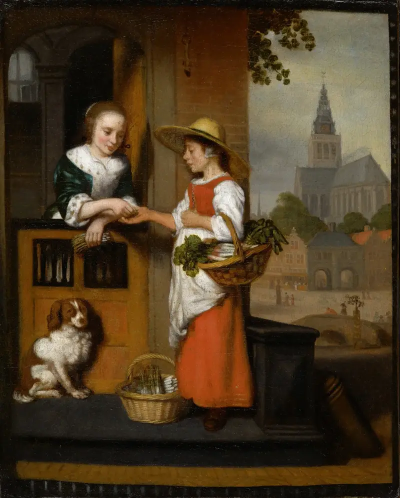 Sprzedawczyni warzyw, Nicolaes Maes