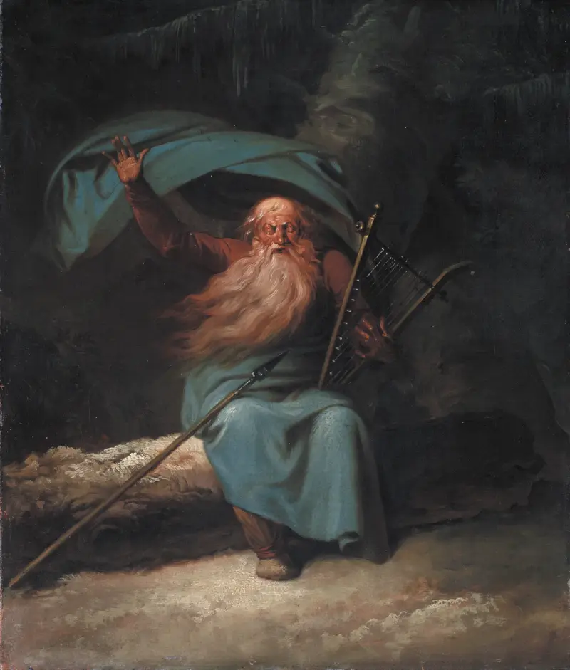 Ossian Singing His Swan Song av Nicolai Abildgaard