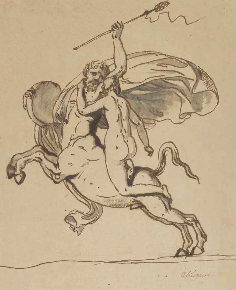Der Kentaur Nessus entführt Deianeira von Nicolai Abildgaard