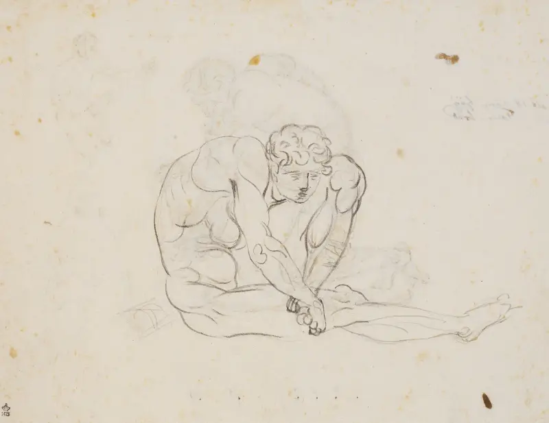 Entwurf der Philoktet-Figur von Nicolai Abildgaard