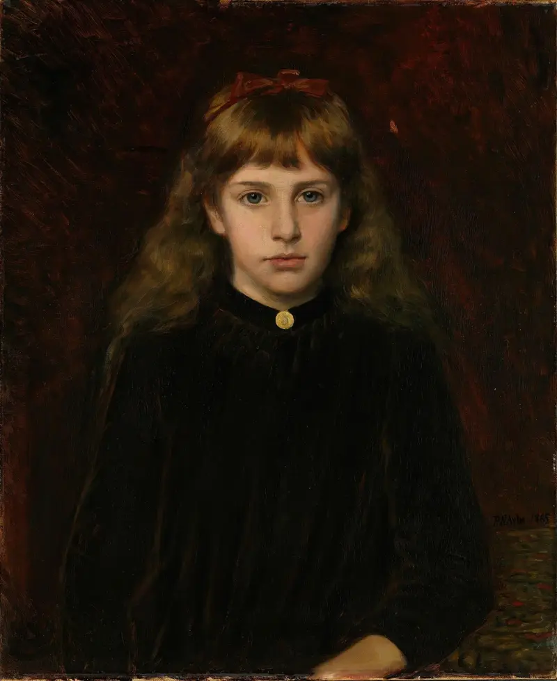 Porträtt av Dagny Kiær av Peter Nicolai Arbo