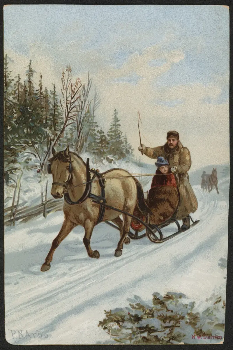 Vintermotiv av Peter Nicolai Arbo